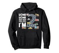 Honk Honk Beep Beep Choo Choo I'm 2 Years Old Birthday Pullover Hoodie