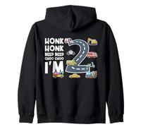 Honk Honk Beep Beep Choo Choo I'm 2 Years Old Birthday Zip Hoodie