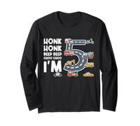 Honk Honk Beep Beep Choo Choo I'm 5 Years Old Birthday Long Sleeve T-Shirt