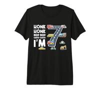 Honk Honk Beep Beep Choo Choo I'm 7 Years Old Birthday Premium T-Shirt
