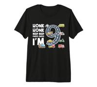 Honk Honk Beep Beep Choo Choo I'm 9 Years Old Birthday Premium T-Shirt