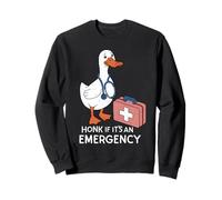 Honk If It's An Emergency Funny Nurse Duck Sayings Women Sweatshirt
