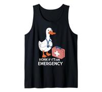 Honk If It's an Emergency Funny Nurse Duck Sayings Women Tank Top