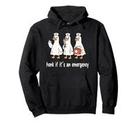 Honk If It's an Emergency Nurse Funny Goose Pullover Hoodie