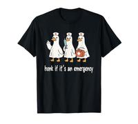 Honk If It's an Emergency Nurse Funny Goose T-Shirt