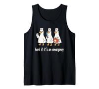 Honk If It's an Emergency Nurse Funny Goose Tank Top