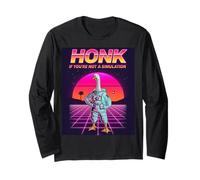 Honk If You’re Not a Simulation - Funny Goose Meme Sci-Fi Long Sleeve T-Shirt