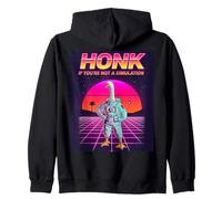 Honk If You’re Not a Simulation - Funny Goose Meme Sci-Fi Zip Hoodie