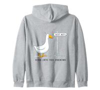 Honk Into The Unknown Goose Why Not Adventure Explore Zip Hoodie