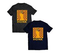 Honk Meme T-Shirt Triggered Goose Peace was Never an Option Funny Goose Adult Kids Gift Tee Top (Navy, L)