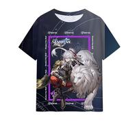 Honkai Star Rail Anime Game Peripherals 3D Printed Firefly Cosplay Short Sleeve Kafka Cartoon Youth Top Oversized Summer T-Shirt