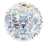 Honkais Stars Rail Stickers, 59 Pcs CuteSunday Figure Vinyl Waterproof DIY Sticker Decals for Party, Water Bottle Scrapbook Laptop Skateboard Computer for Teens Students