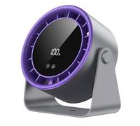 Honkarus Wall-Mounted Desk Fan, Ultra Quiet 35dB Table Fan with Digital Display, 100 Speed USB Rechargeable Fan, 105°Tilt & 10H Runtime, Portable Cooling for Bedroom, Office, Camping