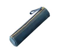 HONKERW Pencil case Vintage Leather Pencil Case with Zipper Portable Small Pencil Pouch Stationery Organizer Bag, for Daily Use pencilcase(Blu)