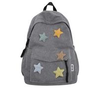 HONKERW rucksack Oxford Cloth Backpack With Star Pendant For Teenagers, Lightweight Laptop Bag school bags(Gray)