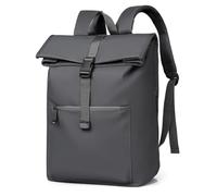 HONKERW rucksack Roll-top Waterproof Backpack for Men and Women Large Laptop Backpack with Computer 15.6 Inch school bags(Dark gray)