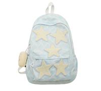 HONKERW rucksack Star Pattern Girls Backpacks Cute Daypack For School Bag Large Capacity Bookbag school bags(Blu)
