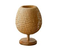 HONKERW Table Lamps Bamboo Table Lamp, Zen Creative Table Lamp Nightlight for Bedroom Tea Room Hotel Homestay and Bedside Desk Lamps Bedside(23 * 26cm)