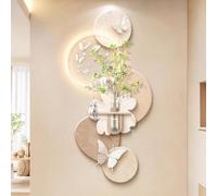 HONKERW wall art 3D Wall Art Decor with LED Lights, Plug-in Modern LED Wall Lamp with Remote Control, Indoor Wall-Mounted Lighting artwork(Color1,50 * 100cm)