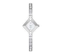 HONKERW Watches Exquisite Quartz Watch Light Luxury Bracelet Color Diamond Casual Square dial is a Fashionable Gift for Women Digital(Silver White)