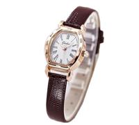 HONKERW Watches Retro Elegant Ladies Quartz Watch Rectangular Dial Stylish Wristwatch for Christmas Gifts Digital(Brown)