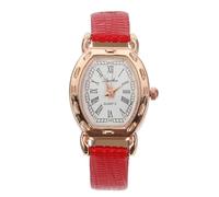 HONKERW Watches Retro Elegant Ladies Quartz Watch Rectangular Dial Stylish Wristwatch for Christmas Gifts Digital(Rot)