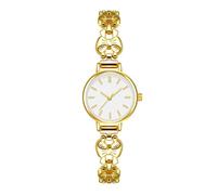HONKERW Watches Retro Temperament Watch French Bow Bracelet Waterproof Analog Casual Watch a Great Gift with a Girlfriend or Wife Digital(Gold White)