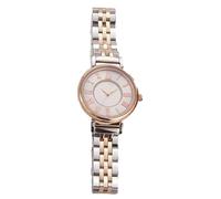 HONKERW Watches Waterproof Quartz Watch Simple Watch with Stainless Steel Strap and Roman Numeral Dial Digital(Gold White)