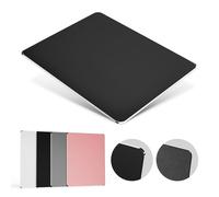 HONKID Hard Metal Mouse Pad for Desk, Aluminum Solid Mouse Pad for Magic Mouse and Pro/Air with Stable Rubber Base, Firm Mousepad for Travel and Home Office (Black)