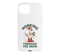 Honking Through the Snow Christmas Goose Funny Ugly Case for iPhone 15 Plus