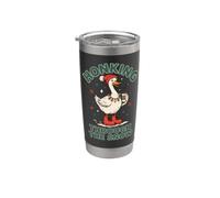 Honking Through the Snow Christmas Goose Funny Ugly Stainless Steel Insulated Tumbler