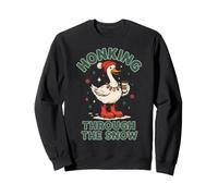 Honking Through the Snow Christmas Goose Funny Ugly Sweatshirt