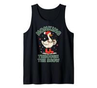 Honking Through the Snow Christmas Goose Funny Ugly Tank Top