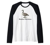 Honkus Maximus Fake Latin Name Funny Honk Animal Pun Vintage Raglan Baseball Tee
