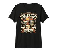 Honky Tonk Revival Vintage Western Country Music Lovers Gift Premium T-Shirt