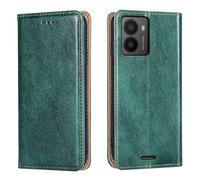 HONLEN Case Designed for HMD Fusion X1 (6.56" Inches) Magnetic Wallet Leather Cover with Stand and 2 Card Slot Flip Phone Case - Green