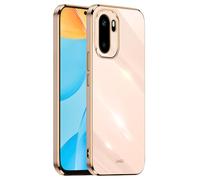 HONLEN Case for OnePlus 15R 5G (6.83" Inches), Soft Silicone TPU Case, Electroplating Frame Design - Pink