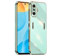 HONLEN Case for POCO F4 GT (6.67" Inches), Soft Silicone TPU Case, Electroplating Frame Design - Green