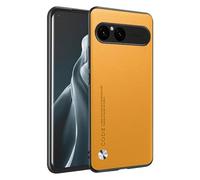 HONLEN Case for Smartphone, Compatible with Sony Xperia 10 VII (Seventh Generation) (6.1 Inch) Business Phone Case Made of Leather with Back, Yellow