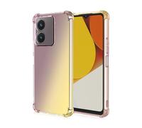 HONLEN Cover Designed for HMD Arc/HMD Key/HMD Aura2 (6.52" Inches) Gradient Clear TPU Silicone Four Corner Reinforcement Drop Protection Case Black Gold