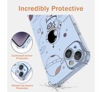 HONLEN Cover Designed for HMD Fusion X1 (6.56" Inches) Gradient Clear TPU Silicone Four Corner Reinforcement Drop Protection Case - Cat 3