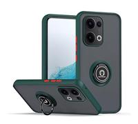 HONLEN Mobile Phone Case Suitable for OPPO Reno13 5G / OPPO Reno 13 5G (6.59" Inches), Ring Stand Clear Matte Silicone Mobile Phone Case - Dark Green