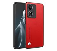 HONLEN Phone Case for HMD Arc/HMD Key/HMD Aura2 (6.52" Inches) Leather Back Business Phone Case, Red