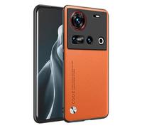 HONLEN Phone Case for Nubia Z70S Ultra/Nubia Z70 Ultra (6.85" Inches) Leather Back Business Phone Case, Orange
