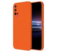 HONLEN Protection Case for HUAWEI Nova 5T / Honor 20 (6.26" Inches) Liquid TPU Silicone Cover, Shockproof and Anti-Scratch Ultra Slim Soft Silicone Case Orange