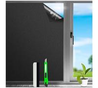 HONLONE Blackout Window Film Privacy 50X200cm Opaque Window Privacy Film Self Adhesive Frosted Glass Film for Window Tint Film Dark Black Privacy Screen Movie Atmosphere