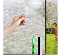 HONLONE Frosted Window Film Privacy 90X400Cm White Privacy Film Grain Window Frosting Film Stained Glass Window Stickers No Glue For Bathroom Kitchen Office