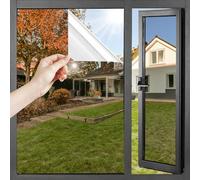 HONLONE Reflective Privacy Window Film - Anti Glare, UV Protection, Heat Control, Silver 75x400cm