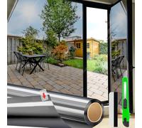 HONLONE Window Film Privacy Film For Glass Windows 75X400cm Reflective Window Film Privacy See Out Not In UV Film For Windows To Prevent Heat Mirror Tint