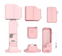 Honlyn Silicone Case for DJI Osmo Pocket 4 Pro,Full-Cover Sleeve Protective Case with Wrist Strap for DJI Osmo Pocket 4 Pro (Pink)